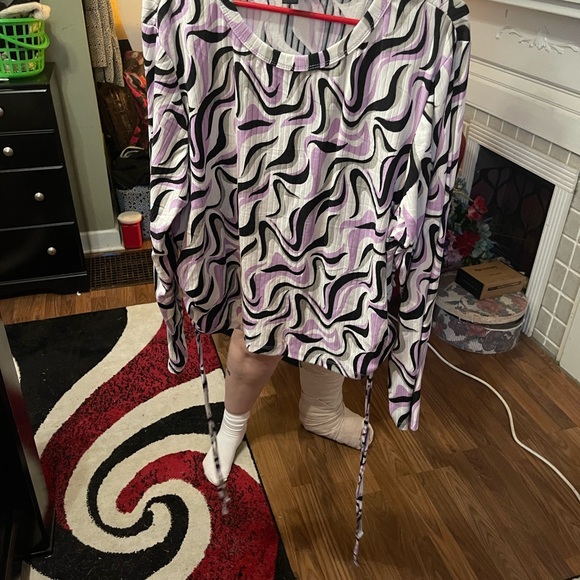 Crop top ruched long sleeve - Picture 2 of 4